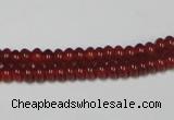 CAA121 15.5 inches 3*5mm rondelle red agate gemstone beads