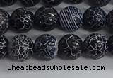 CAA1211 15.5 inches 8mm round frosted agate beads wholesale