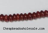 CAA122 15.5 inches 5*8mm rondelle red agate gemstone beads