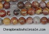 CAA1220 15.5 inches 4mm round gold mountain agate beads