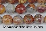 CAA1222 15.5 inches 8mm round gold mountain agate beads