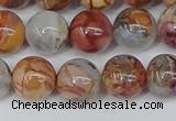 CAA1223 15.5 inches 10mm round gold mountain agate beads