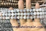 CAA1291 15.5 inches 8mm round matte plated druzy agate beads