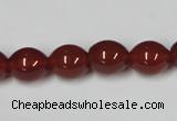 CAA130 15.5 inches 10*12mm egg-shaped red agate gemstone beads