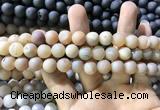 CAA1312 15.5 inches 10mm round matte plated druzy agate beads