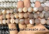 CAA1433 15.5 inches 12mm round matte druzy agate beads