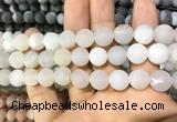 CAA1445 15.5 inches 14mm round matte druzy agate beads