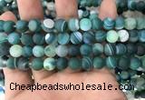 CAA1512 15.5 inches 10mm round matte banded agate beads wholesale