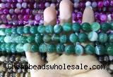 CAA1592 15.5 inches 8mm round banded agate beads wholesale