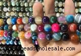 CAA1605 15.5 inches 10mm round banded agate beads wholesale