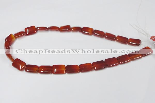 CAA161 15.5 inches 12*16mm rectangle red agate gemstone beads