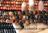 CAA1622 15.5 inches 8mm round banded agate beads wholesale