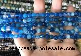 CAA1665 15.5 inches 6mm faceted round banded agate beads