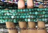 CAA1675 15.5 inches 6mm faceted round banded agate beads