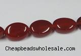 CAA169 15.5 inches 10*14mm oval red agate gemstone beads