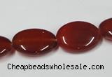 CAA172 15.5 inches 15*20mm oval red agate gemstone beads