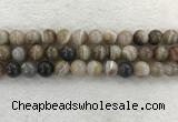 CAA1815 15.5 inches 14mm round banded agate gemstone beads