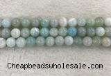 CAA1845 15.5 inches 14mm round banded agate gemstone beads