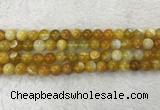 CAA1853 15.5 inches 10mm round banded agate gemstone beads