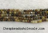 CAA1860 15.5 inches 4mm round banded agate gemstone beads