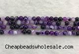 CAA1871 15.5 inches 6mm round banded agate gemstone beads