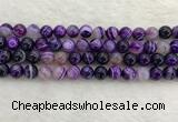 CAA1873 15.5 inches 10mm round banded agate gemstone beads