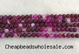 CAA1881 15.5 inches 6mm round banded agate gemstone beads