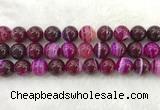 CAA1886 15.5 inches 16mm round banded agate gemstone beads