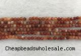 CAA1900 15.5 inches 4mm round banded agate gemstone beads