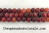 CAA1926 15.5 inches 16mm round banded agate gemstone beads