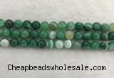 CAA2003 15.5 inches 10mm round banded agate gemstone beads