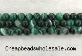 CAA2015 15.5 inches 14mm round banded agate gemstone beads