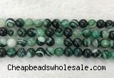 CAA2024 15.5 inches 12mm round banded agate gemstone beads