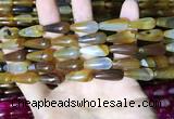 CAA2051 15.5 inches 8*20mm teardrop agate beads wholesale