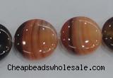 CAA209 15.5 inches 20mm flat round madagascar agate beads