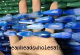 CAA2099 15.5 inches 10*30mm faceted teardrop agate beads