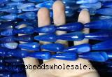 CAA2100 15.5 inches 10*30mm faceted teardrop agate beads