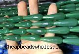 CAA2105 15.5 inches 10*30mm faceted teardrop agate beads