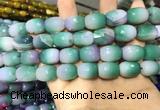 CAA2142 15.5 inches 12*16mm faceted drum agate beads wholesale