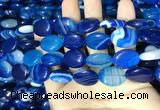 CAA2174 15.5 inches 15*20mm oval banded agate beads wholesale