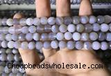 CAA2192 15.5 inches 8mm faceted round banded agate beads