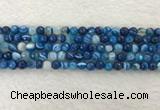 CAA2257 15.5 inches 6mm faceted round banded agate beads