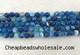 CAA2258 15.5 inches 8mm faceted round banded agate beads