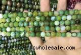 CAA2271 15.5 inches 6mm faceted round banded agate beads