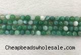 CAA2279 15.5 inches 8mm faceted round banded agate beads