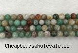 CAA2303 15.5 inches 10mm round banded agate gemstone beads