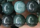 CAA2359 15.5 inches 10mm round moss agate beads wholesale