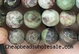 CAA2385 15.5 inches 6mm faceted round ocean agate beads wholesale