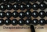 CAA2401 15.5 inches 3mm round black agate beads wholesale