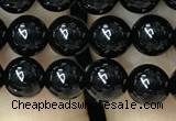 CAA2404 15.5 inches 8mm round black agate beads wholesale